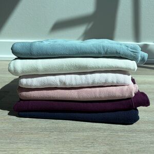 Lot of 6 Jersey Hijabs in Navy, Purple, Pink, Blush, Ivory, and Blue